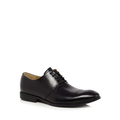 Steptronic Black leather wide fit 'Feud' Derby shoes